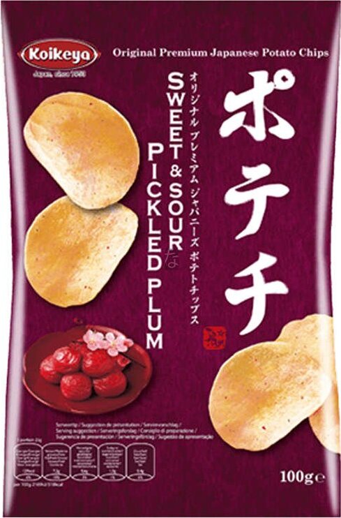 KOIKEYA POTATO CHIPS – S&S PICKLED PLUM 100G