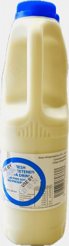WELL SOYA FRESH UNSWEETENED SOYA MILK 1.13L