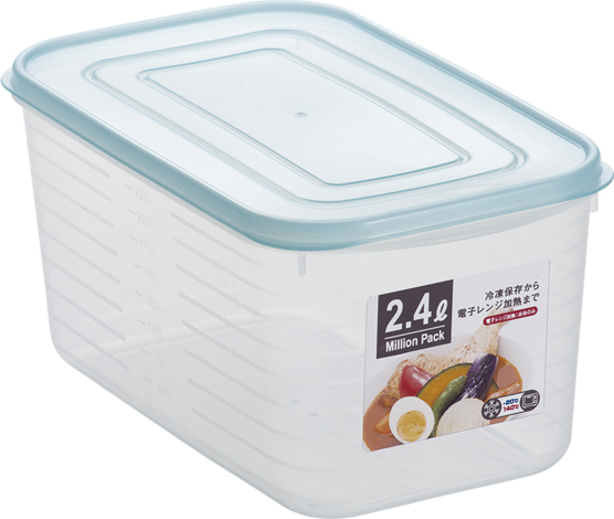 YK 2.4L PLASTIC CONTAINER W/BLUE LID (238X138X117MM)