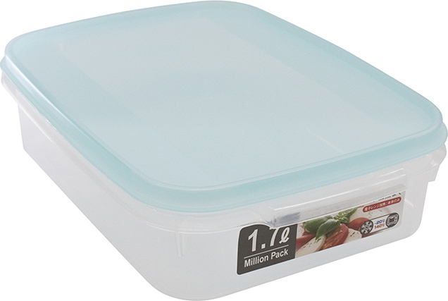 YK 1.7L PLASTIC CONTAINER W/BLUE LID (170X238X62MM)