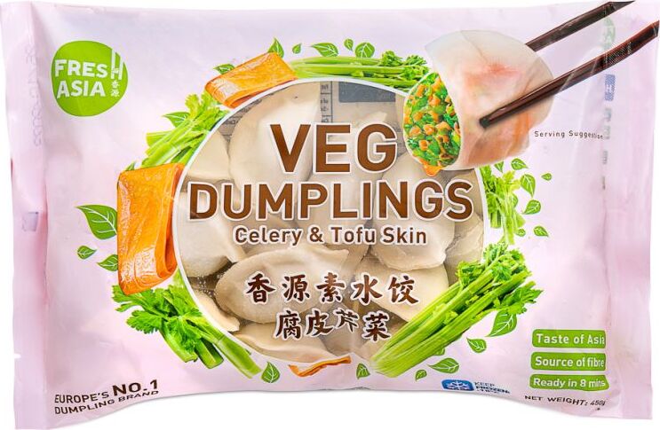 FRESHASIA VEG DUMPLING – CELERY & TOFU 450G