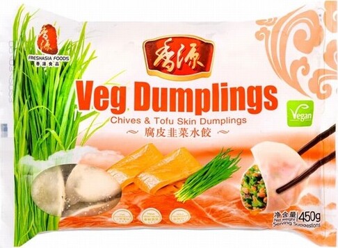 FRESHASIA VEG DUMPLING – CHIVE & TOFU 450G