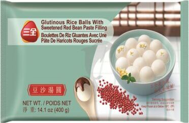 SQ GLUTINIOUS RICE BALLS WITH RED BEAN PASTE FILLING 400G