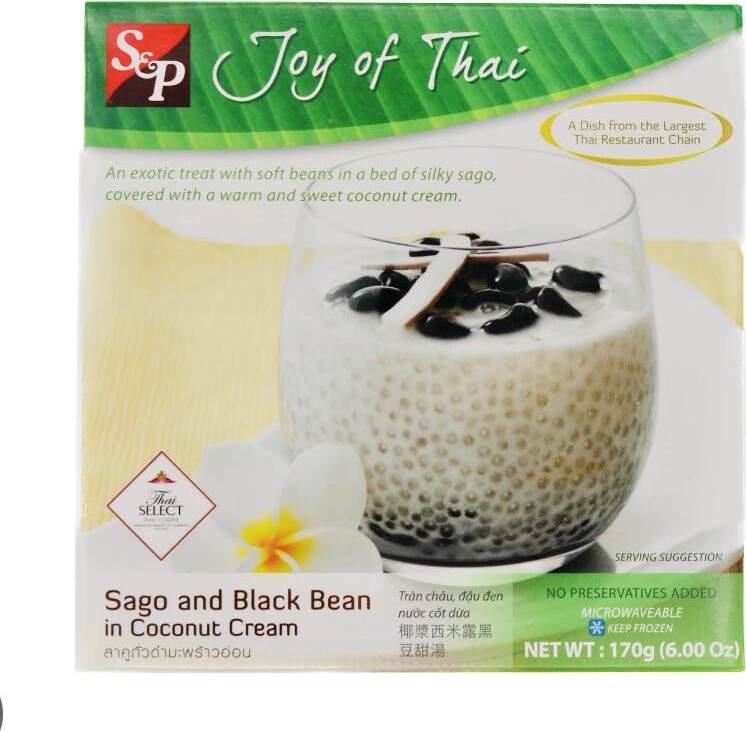 S&P SAGO & B/BEAN IN COCONUT CREAM 170G