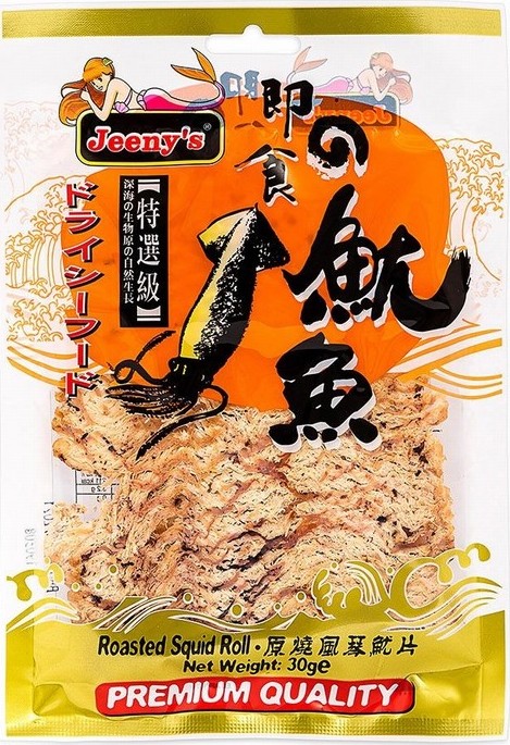 JEENY’S ROASTED SQUID ROLL 30G