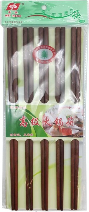 WH WOODEN CHOPSTICKS 10 PAIRS (A-394)