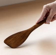 SF 21X7.6CM WOODEN FLAT RICE SPOON