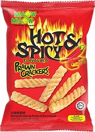 MIAOW MIAOW HOT & SPICY PRAWN CRACKERS 60G