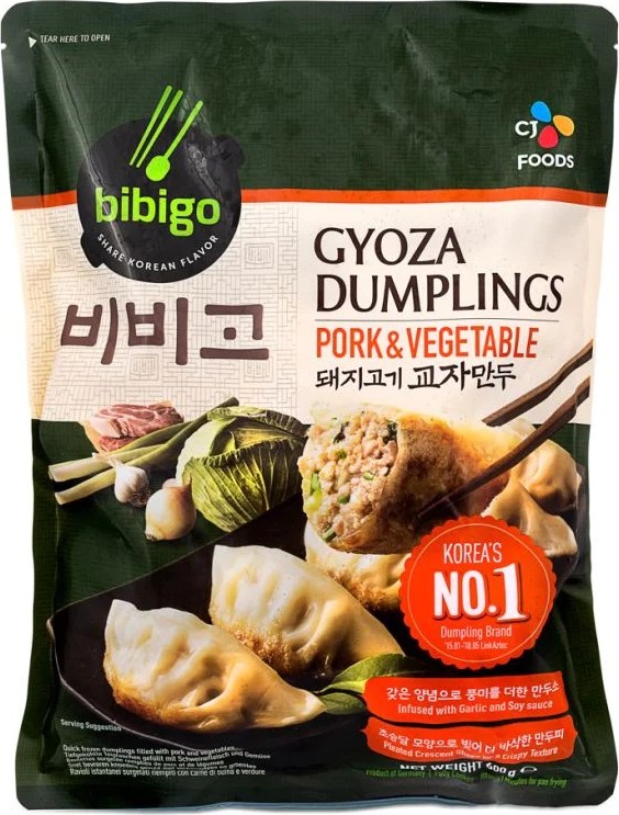 CJ BIBIGO PORK & VEGETABLE GYOZA DUMPLING 600G