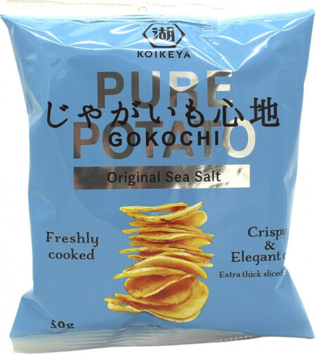 KOIKEYA PURE POTATO CRISPS GOKOCHI SEA SALT 50G