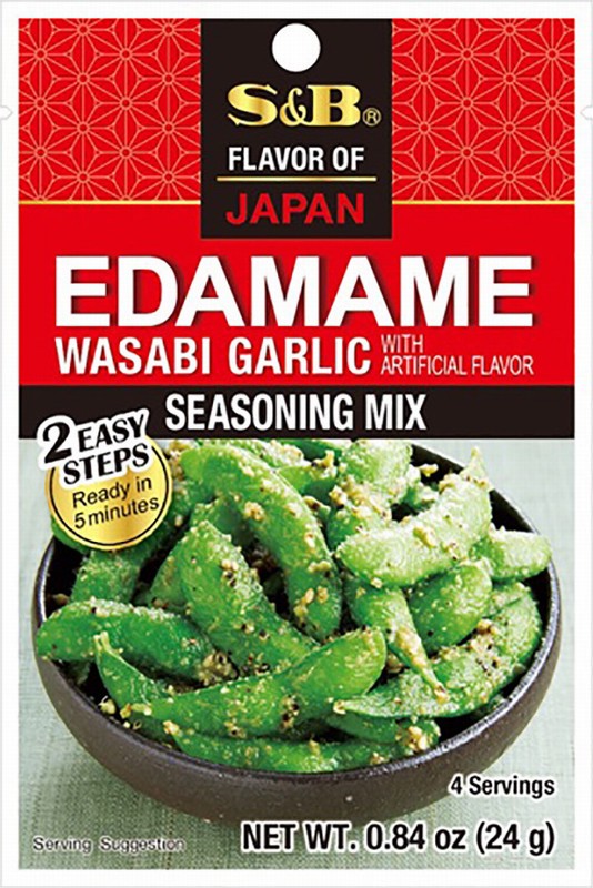 S&B EDAMAME SEASONING MIX – WASABI GARLIC 24G