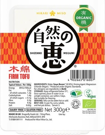 HIKARI SHIZENNO MEGUMI ORGANIC TOFU – FIRM 300G