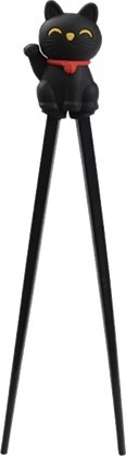 TDS CHILDREN CHOPSTICK – LUCKY CAT BLACK 22CM