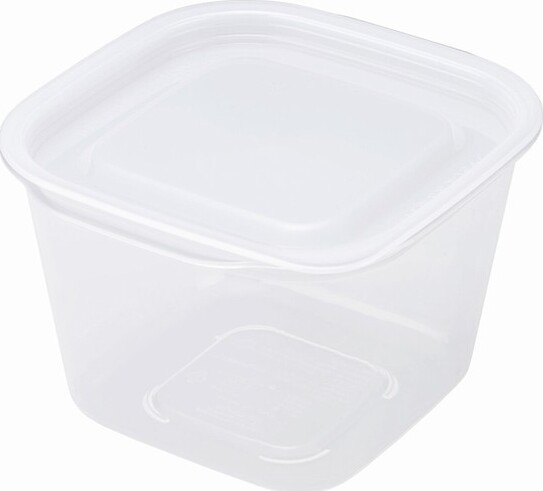 PP SEALING BOX SQ D 900ML C WHITE 13.8×15.1×9.6