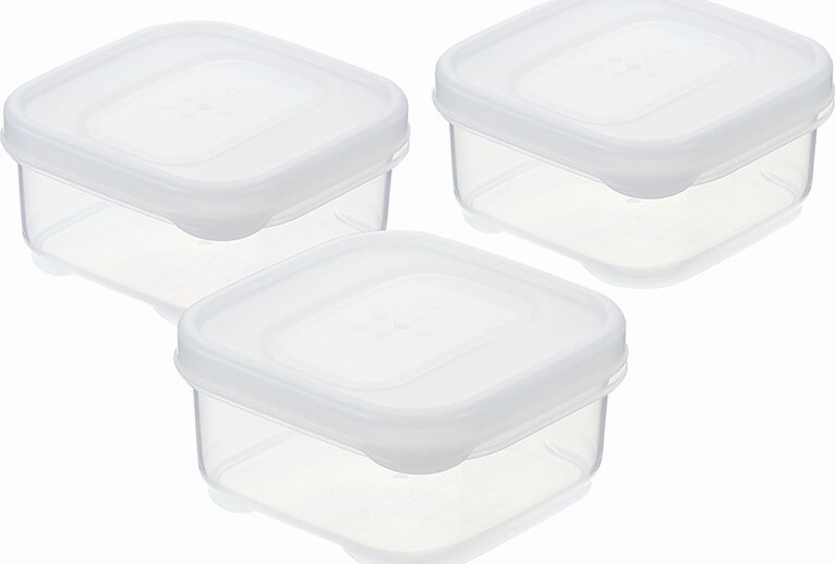 PP SEALING BOX W/ LID SQ MINI 3P 160ML 8.6×8.8×4.2