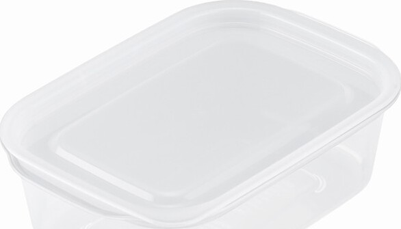 PP SEALING BOX SQ TIPE 600ML CLEAR WHITE 12.5×18.5×5.7