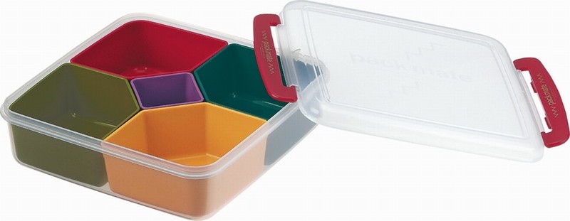FOOD CONTAINER – 5 COMPARTMENTS WITH LID 23.6×22.4×7.2