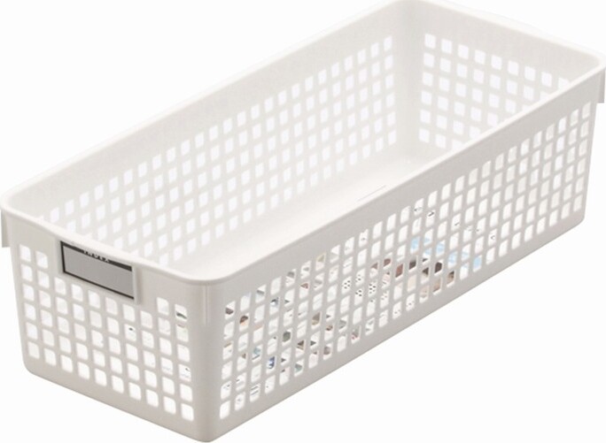 PP ORGANISER BASKET LONG WHITE 12.8×30.1×8.8