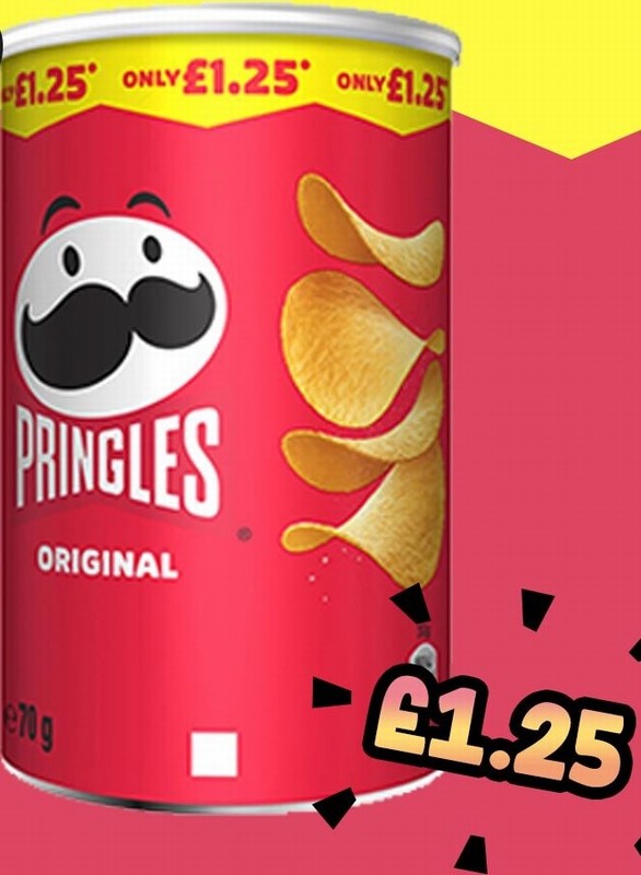 PRINGLES ORIGINAL PM £1.25 70G