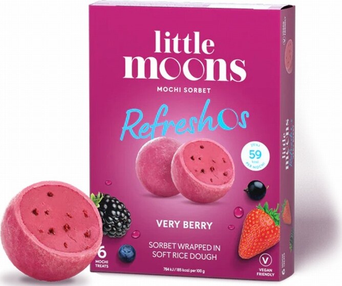 LITTLE MOONS MOCHI SORBET – VERY BERRY 6X32G