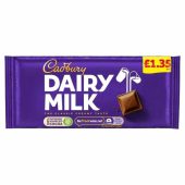 CADBURY’S DAIRY MILK CHOCOLATE 95G £1.35