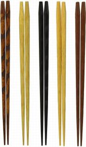 UIB 22.5CM TWIST WOODEN CHOPSTICKS 5PAIRS