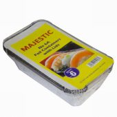 MAJESTIC NO 6A FOIL CONTAINER WITH LIDS 6PCS