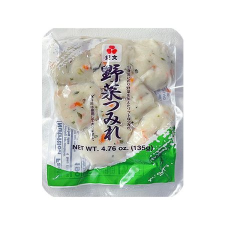 KIBUN YASAI TSUMIRE - STEAMED FISH CAKE WITH VEGETABLES 135G