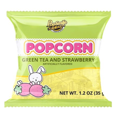 POP-SMILE POPCORN - GREEN TEA AND STRAWBERRY 35G