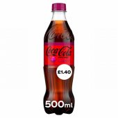 COCA COLA ZERO CHERRY (BOTTLE) 500ML £1.40