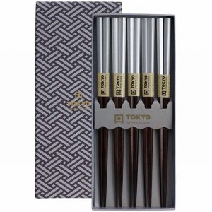 TDS CHOPSTICKS GIFTSET PLATINUM 5PAIR