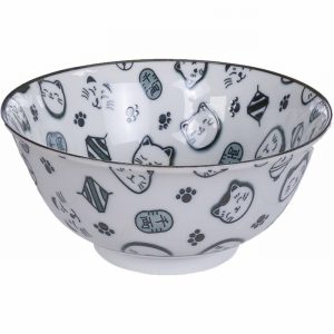 TDS LUCKY CAT BOWLS BLACK 500ML