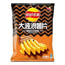 LAY’S BIG WAVE POTATO CHIPS – GRILLED PORK 70G