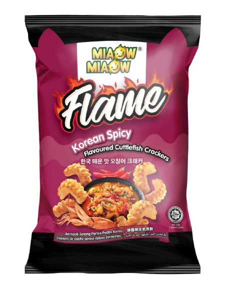 MIAOW MIAOW FLAME CUTTLEFISH CRACKERS - KOREAN SPICY 50G