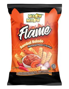 MIAOW MIAOW FLAME PRAWN CRACKERS – SAMBAL BELADO 50G