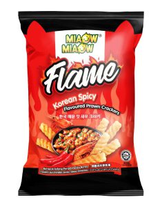 MIAOW MIAOW FLAME PRAWN CRACKERS – KOREAN SPICY 50G