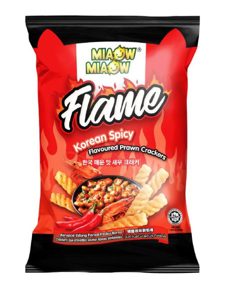 MIAOW MIAOW FLAME PRAWN CRACKERS - KOREAN SPICY 50G