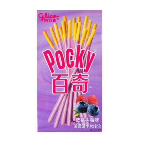 GLICO POCKY - BLUEBERRY & RASPBERRY 55G