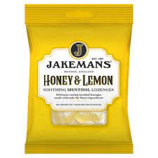 JAKEMANS SOOTHING MENTHOL LOZENGES – HONEY LEMON 75G