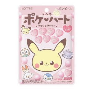 LOTTE POKEMON HEART SHAPE RAMUNE CANDY 40G
