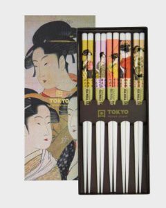 TDS CHOPSTICKS GIFTSET GEISHA WHITE -5 PAIR