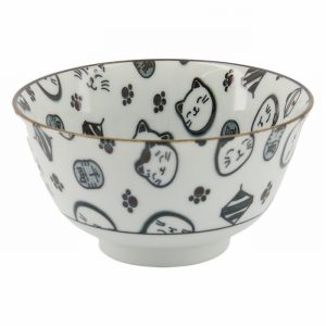 TDS KAWAII BOWLS LUCKY CAT BLACK 300ML