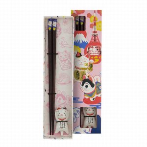 TDS CHOPSTICKS GIFTSET AND REST LUCKY CAT D