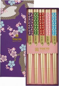 TDS CHOPSTICKS GIFTSET DARK BLUE SAKURA -5 PAIR