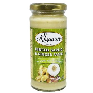 KHANUM MINCED GARLIC & GINGER 210G