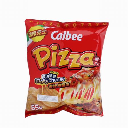 CALBEE SPICY PIZZA POT/CHIPS 50G