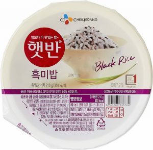 CJ COOKED  BLACK RICE 210G