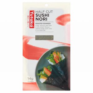 YUTAKA ROASTED SEAWEED SUSHI NORI HALF 10PC 14G